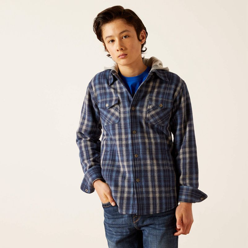 Ariat Hanley Shirt Jacket Indygo Polska | RHWUST-627 - Kliknij obrazek, aby zamknąć