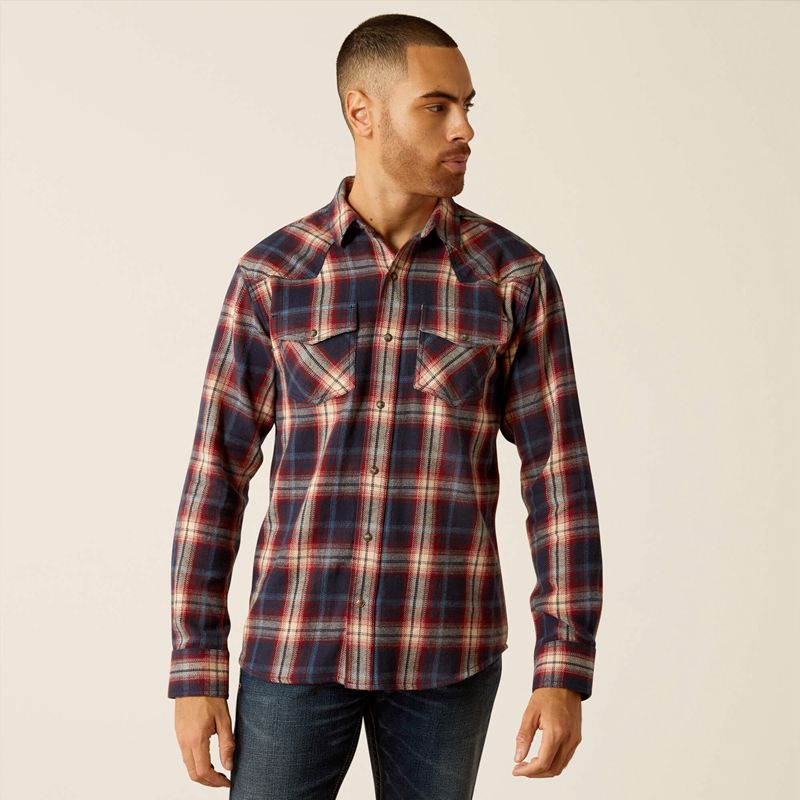 Ariat Hardy Retro Fit Shirt Niebieskie Polska | HTWQZO-649 - Kliknij obrazek, aby zamknąć