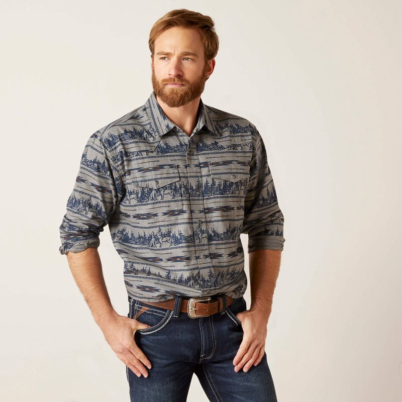 Ariat Harlow Retro Fit Shirt Indygo Polska | OXLPSU-983 - Kliknij obrazek, aby zamknąć