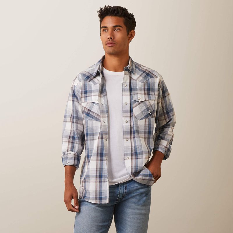Ariat Haston Retro Fit Shirt Białe Polska | TKVRQC-069 - Kliknij obrazek, aby zamknąć