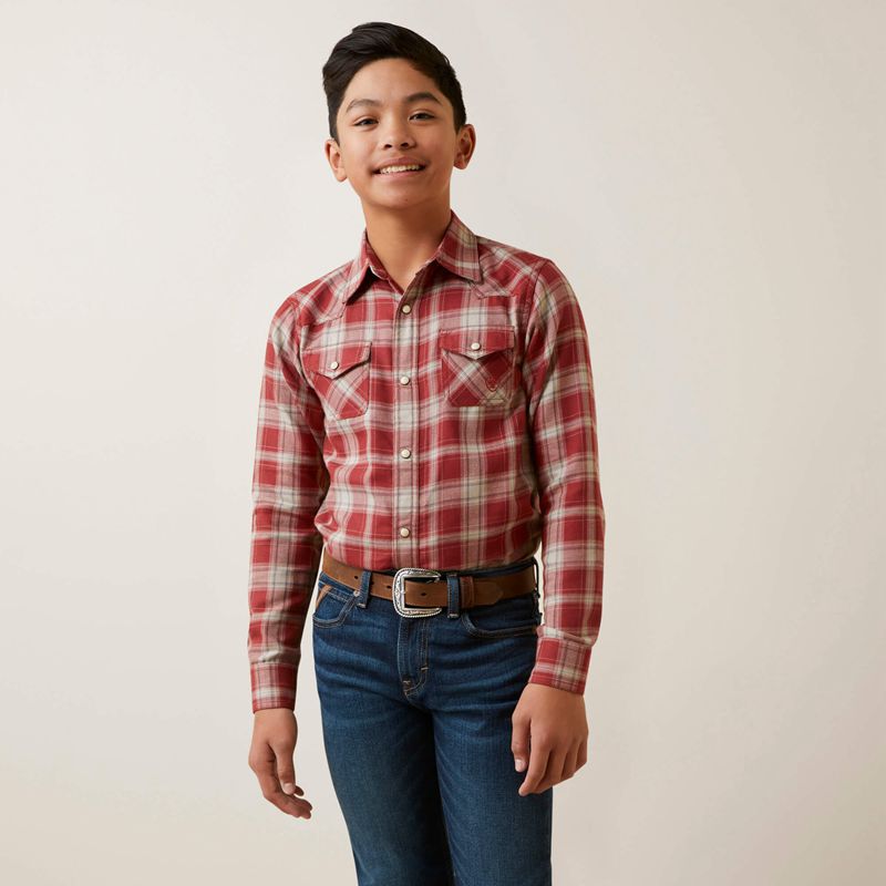 Ariat Holton Retro Fit Shirt Rosewood Polska | MCRSDJ-842 - Kliknij obrazek, aby zamknąć