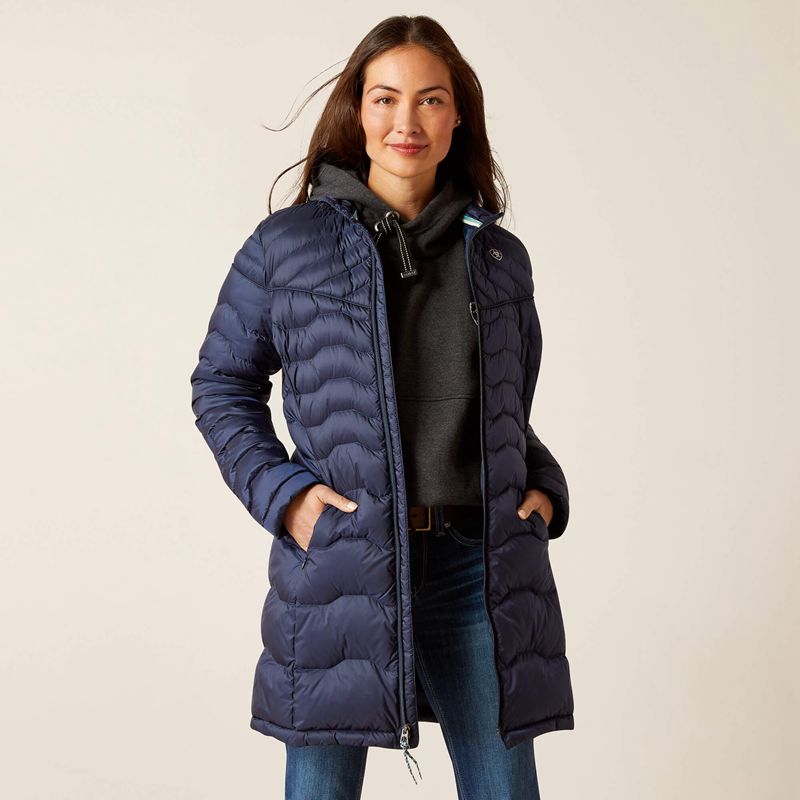 Ariat Ideal Down Coat Granatowe Polska | XBGWZM-289 - Kliknij obrazek, aby zamknąć