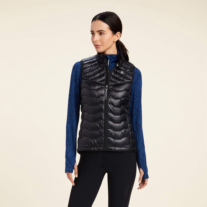 Ariat Ideal Down Vest Czarne Polska | SCJVBP-385 - Kliknij obrazek, aby zamknąć