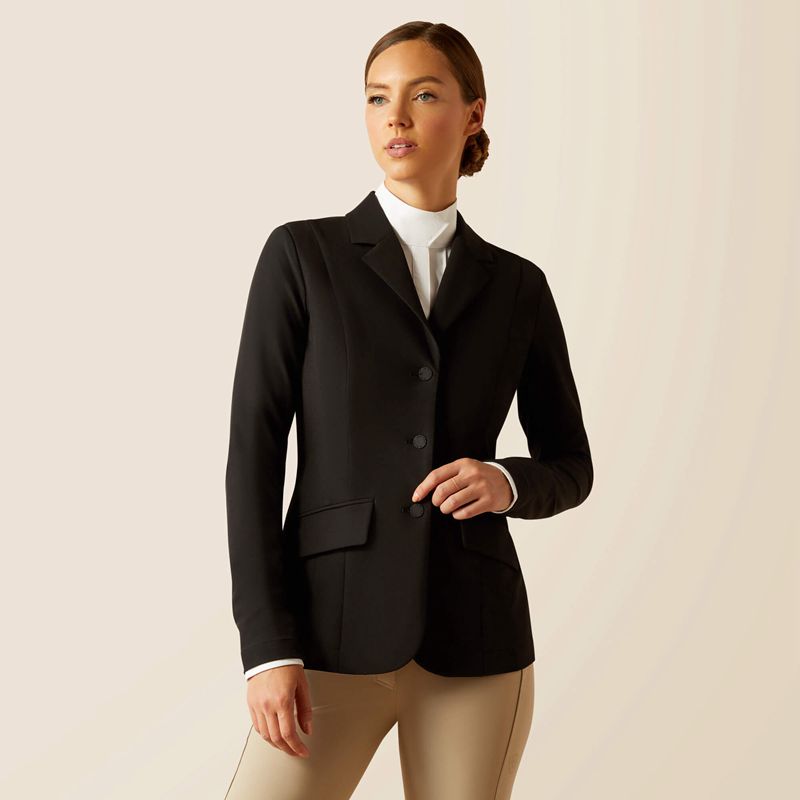 Ariat Infinite Show Coat Granatowe Polska | WCVADZ-365 - Kliknij obrazek, aby zamknąć