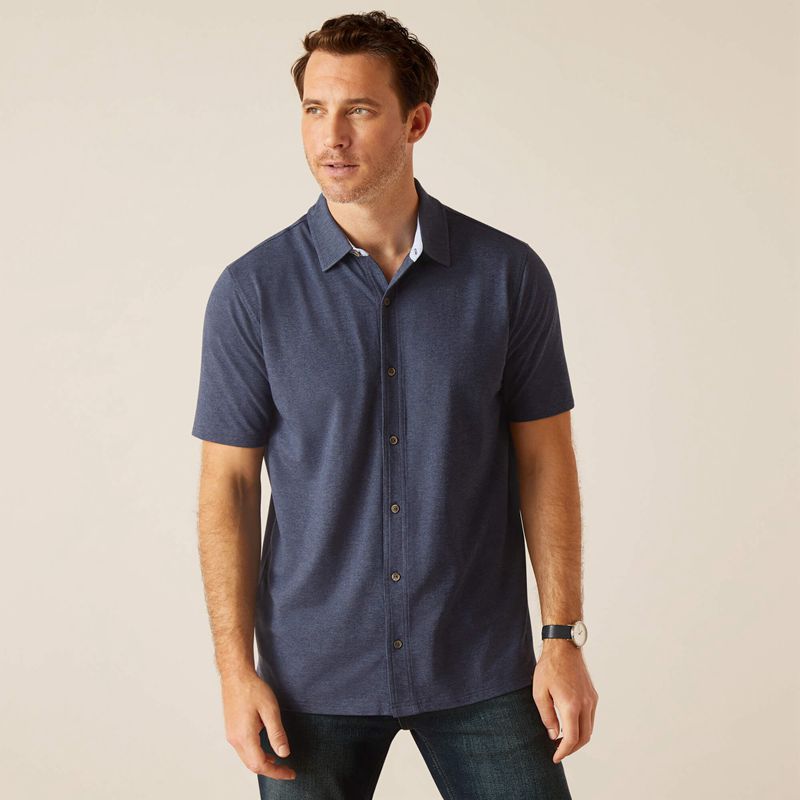 Ariat Ingleside Shirt Granatowe Polska | FABHTD-265 - Kliknij obrazek, aby zamknąć
