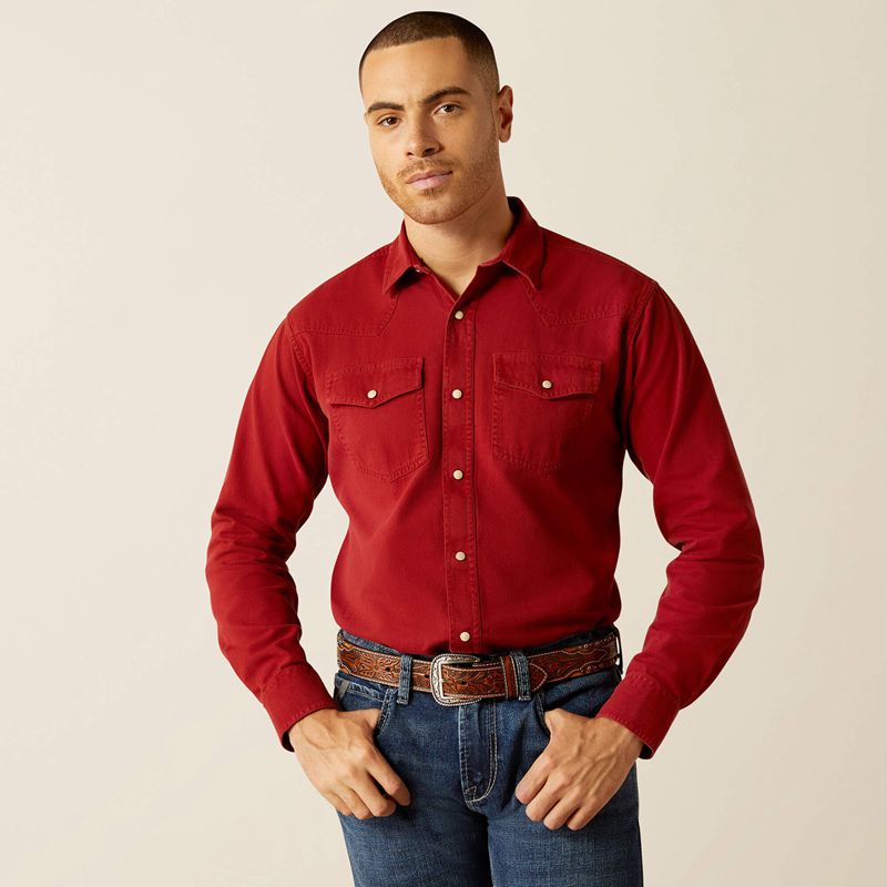Ariat Jurlington Retro Fit Shirt Rosewood Polska | VGYCAE-385 - Kliknij obrazek, aby zamknąć