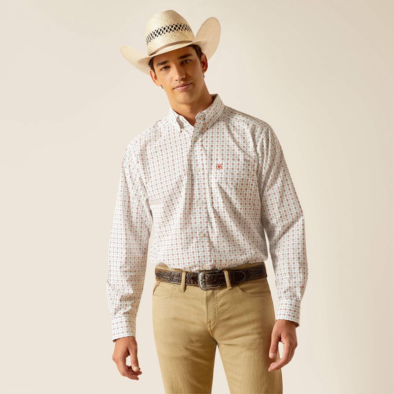 Ariat Kade Classic Fit Shirt Białe Polska | EOIVUL-921 - Kliknij obrazek, aby zamknąć