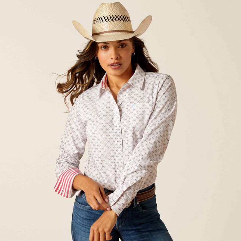 Ariat Kirby Stretch Shirt Izel Print Polska | BVZHND-154 - Kliknij obrazek, aby zamknąć