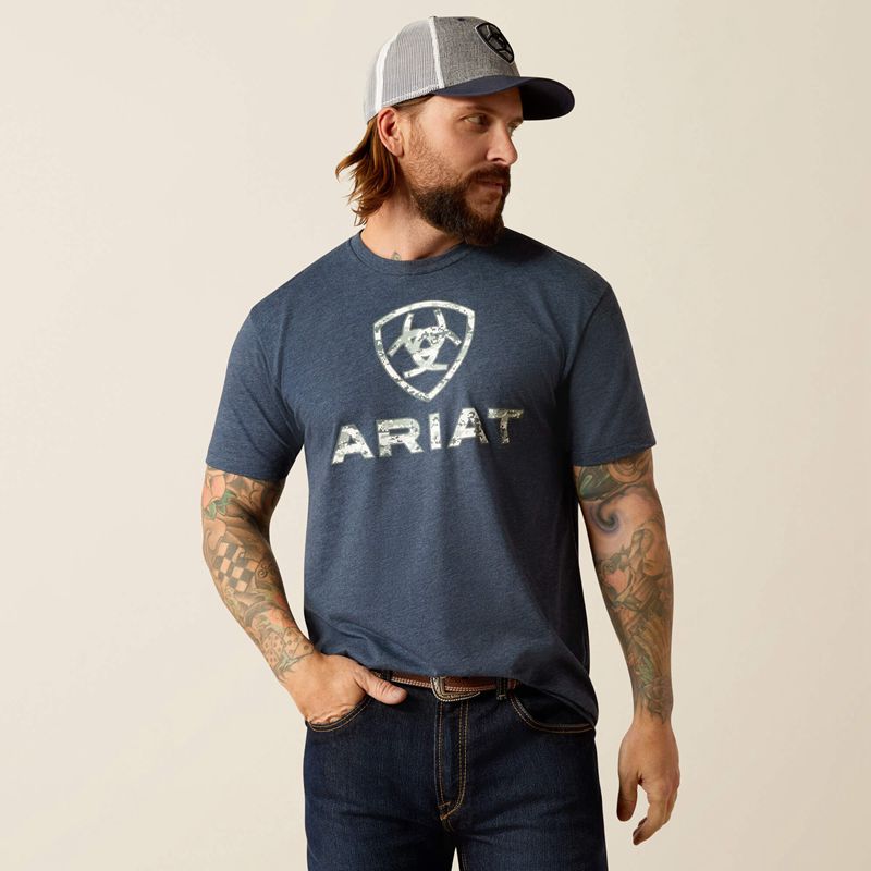 Ariat Liberty Usa Digi Camo T-Shirt Granatowe Polska | VISHZR-139 - Kliknij obrazek, aby zamknąć
