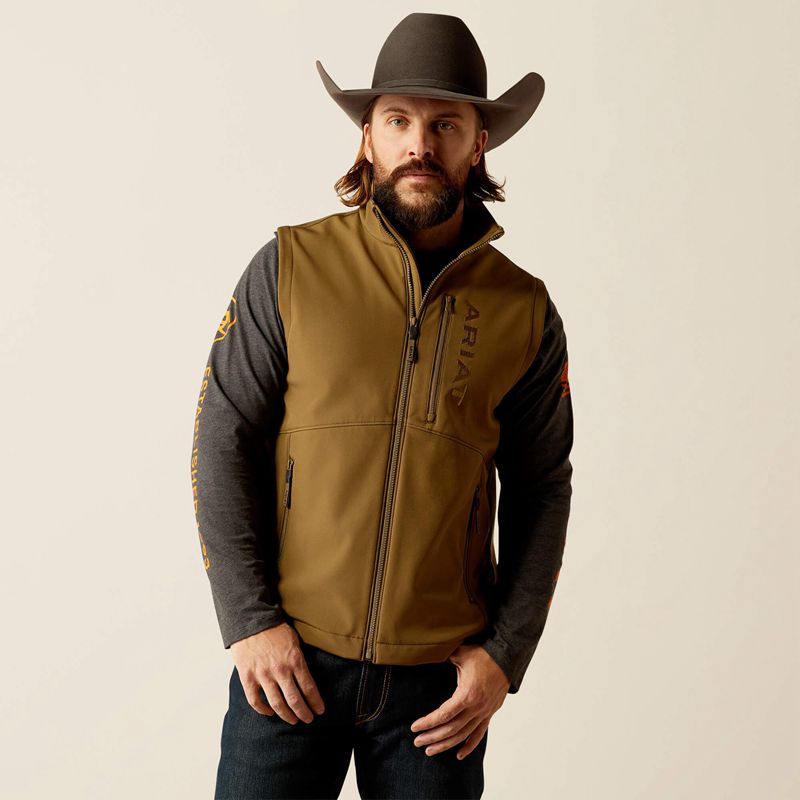 Ariat Logan Softshell Vest Beech Polska | NWUSRZ-693 - Kliknij obrazek, aby zamknąć