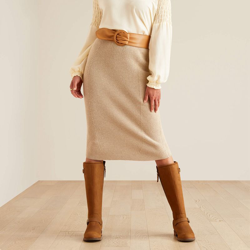 Ariat Malvern Skirt Oatmeal Heather Polska | BVIHJN-452 - Kliknij obrazek, aby zamknąć