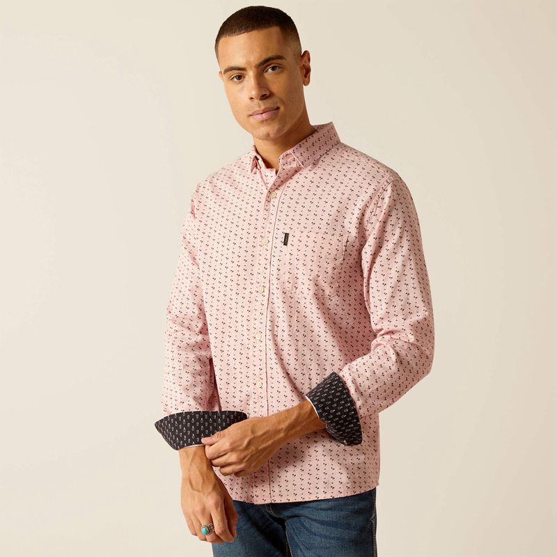 Ariat Marshall Stretch Modern Fit Shirt Różowe Polska | JYIUXR-053 - Kliknij obrazek, aby zamknąć
