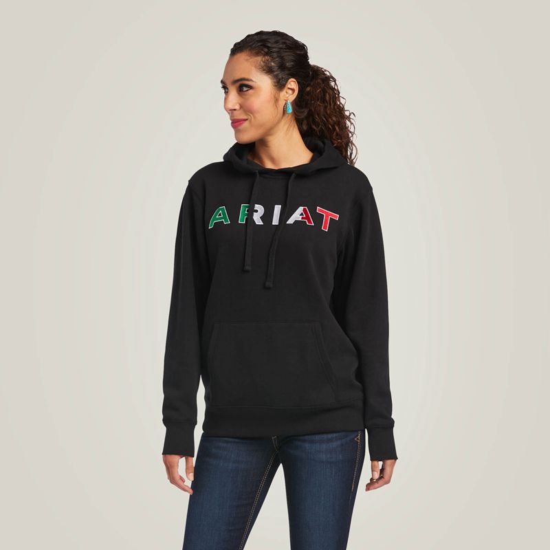 Ariat Mexico Hoodie Czarne Polska | IFUOPN-521 - Kliknij obrazek, aby zamknąć