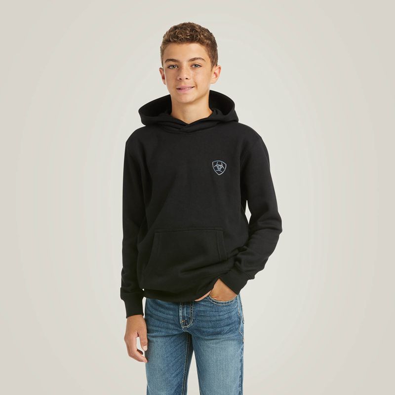 Ariat Patriot 2.0 Sweatshirt Black/Grey Polska | OUAKFG-917 - Kliknij obrazek, aby zamknąć