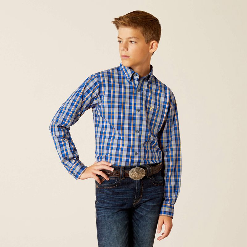 Ariat Pro Reggie Classic Fit Shirt Królewski Niebieski Niebieskie Polska | SJEGKO-269 - Kliknij obrazek, aby zamknąć