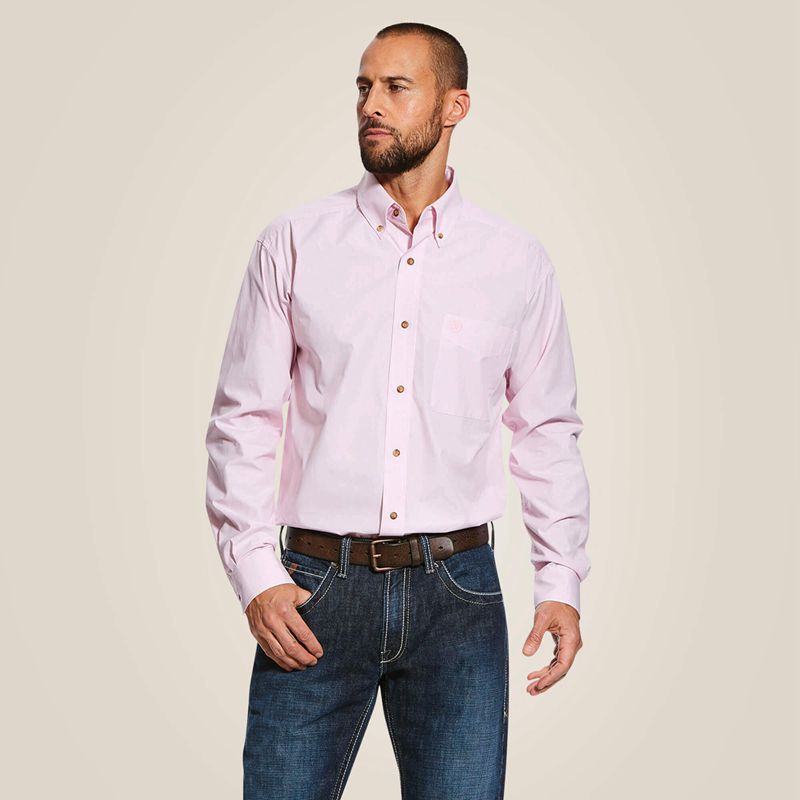Ariat Pro Series Dayne Mini Stripe Shirt Różowe Polska | UZLVHY-629 - Kliknij obrazek, aby zamknąć