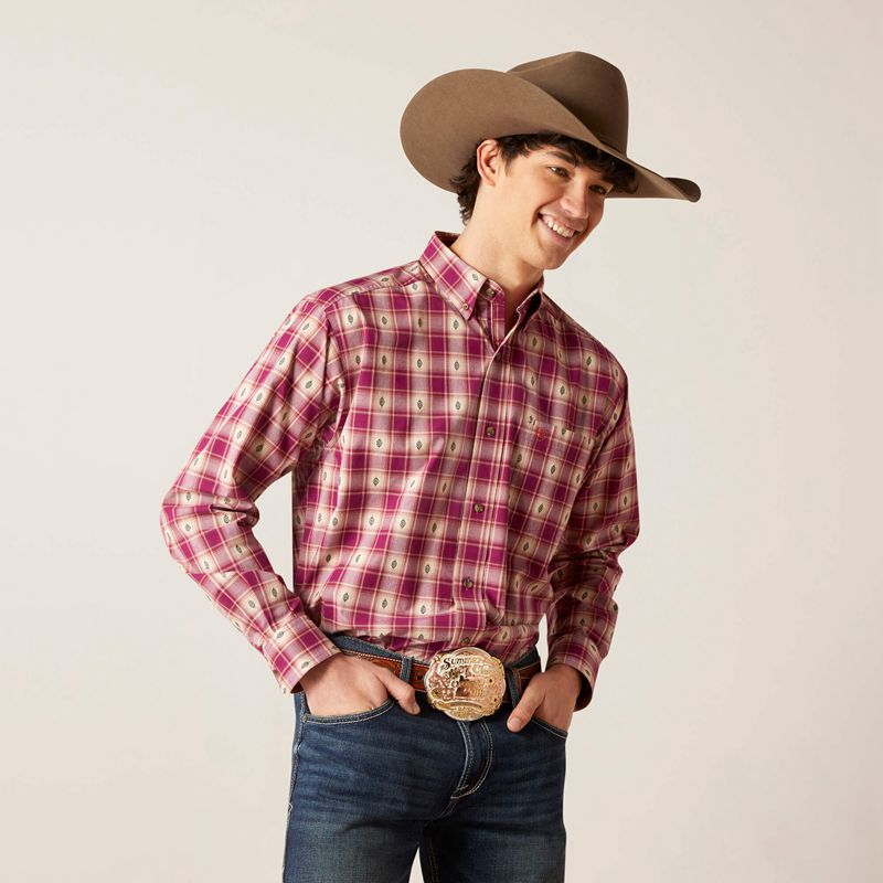 Ariat Pro Series Seamus Classic Fit Shirt Terra Rouge Polska | PVQREH-317 - Kliknij obrazek, aby zamknąć