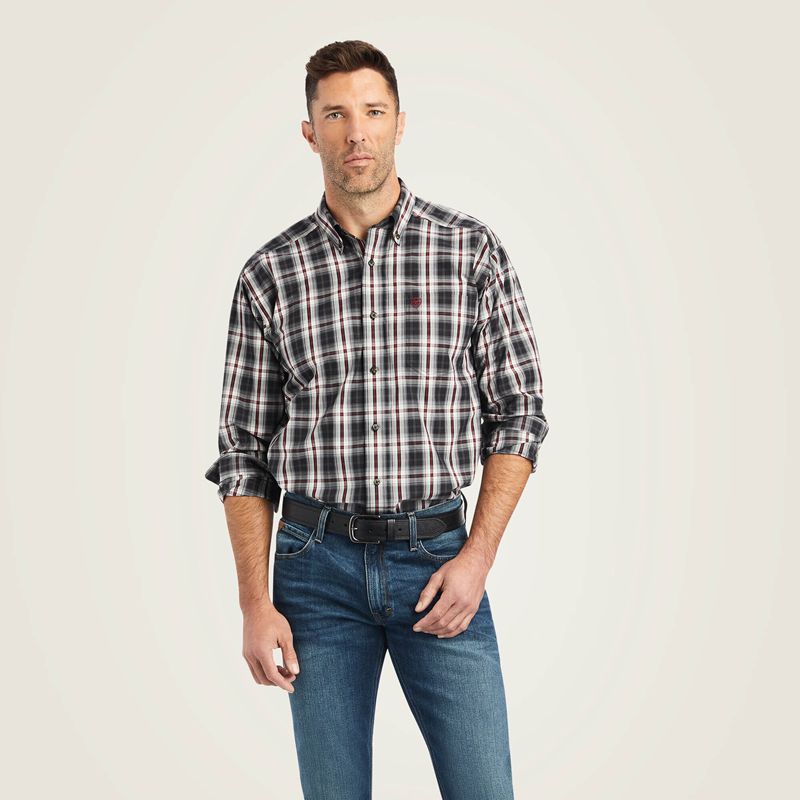 Ariat Pro Series Wilton Classic Fit Shirt Czarne Polska | RUTSPN-576 - Kliknij obrazek, aby zamknąć