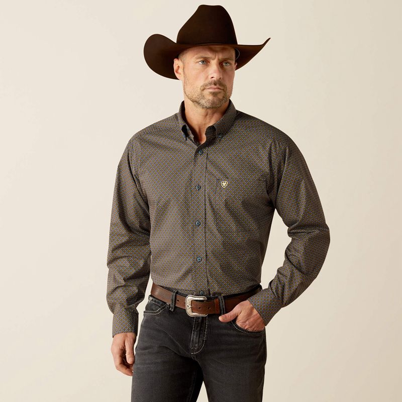 Ariat Reagan Classic Fit Shirt Królewski Niebieski Niebieskie Polska | NJVARZ-398 - Kliknij obrazek, aby zamknąć