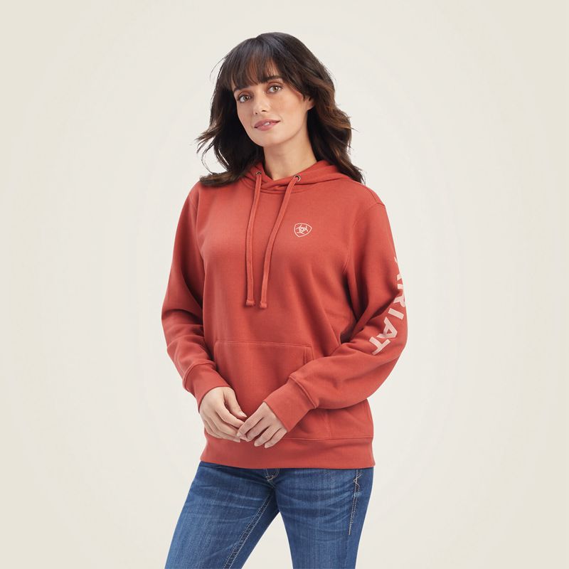 Ariat Real Classic Arm Logo Hoodie Bossa Nova Polska | YNXSDK-908 - Kliknij obrazek, aby zamknąć