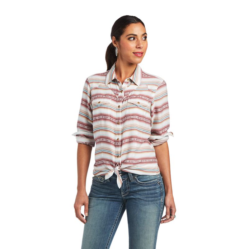 Ariat Real Rosewood Shirt Rosewood Jacquard Polska | ANVWMY-619 - Kliknij obrazek, aby zamknąć