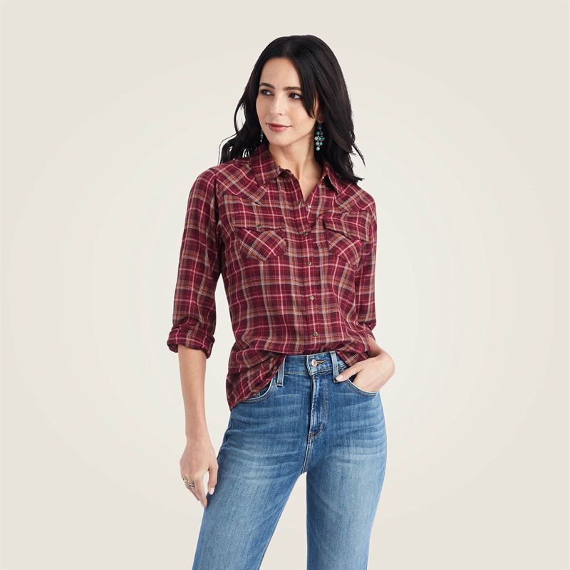 Ariat Real Trail Blaze Shirt Trailblaze Plaid Polska | MYGFCS-065 - Kliknij obrazek, aby zamknąć