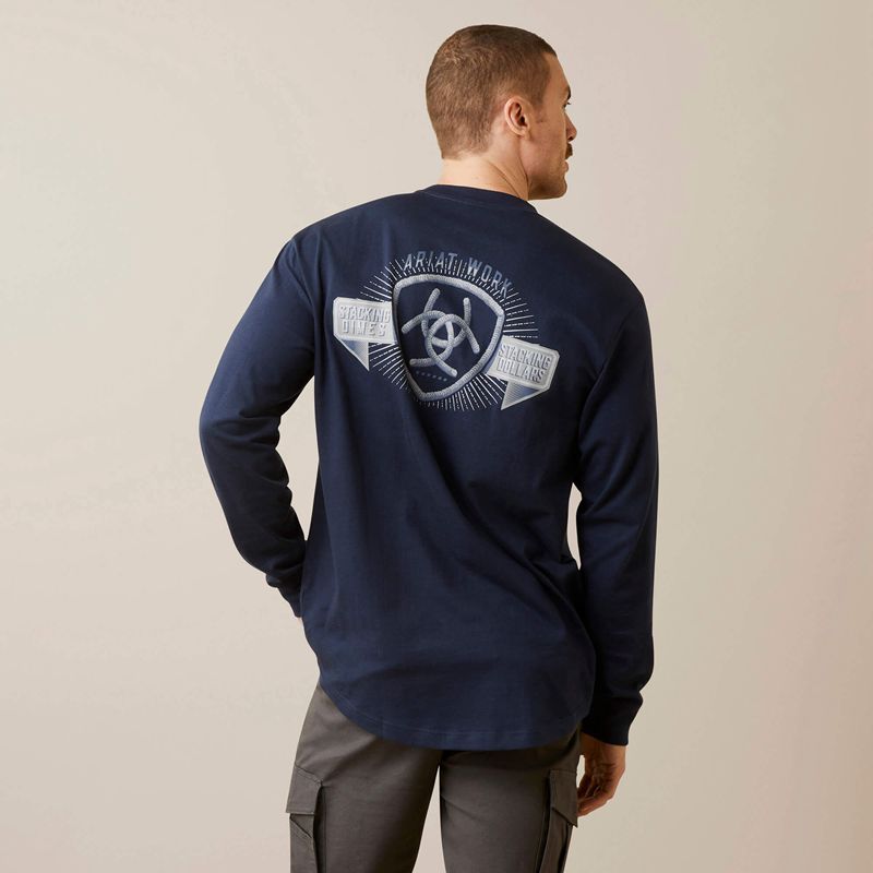Ariat Rebar Cotton Strong Stacking Dimes Granatowe Polska | COQJAM-598 - Kliknij obrazek, aby zamknąć