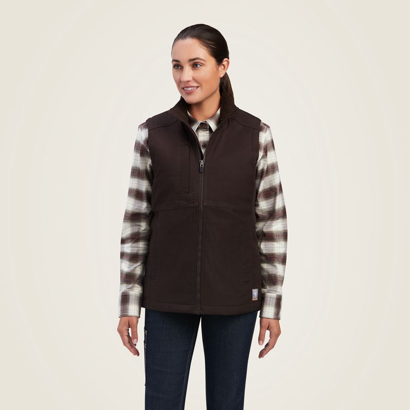 Ariat Rebar Duracanvas Insulated Vest Mole Polska | IURMOW-253 - Kliknij obrazek, aby zamknąć