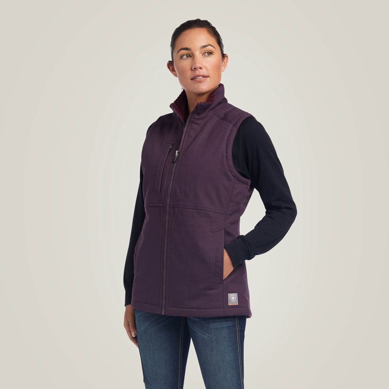 Ariat Rebar Duracanvas Insulated Vest Plum Perfect Polska | RWOYPT-276 - Kliknij obrazek, aby zamknąć