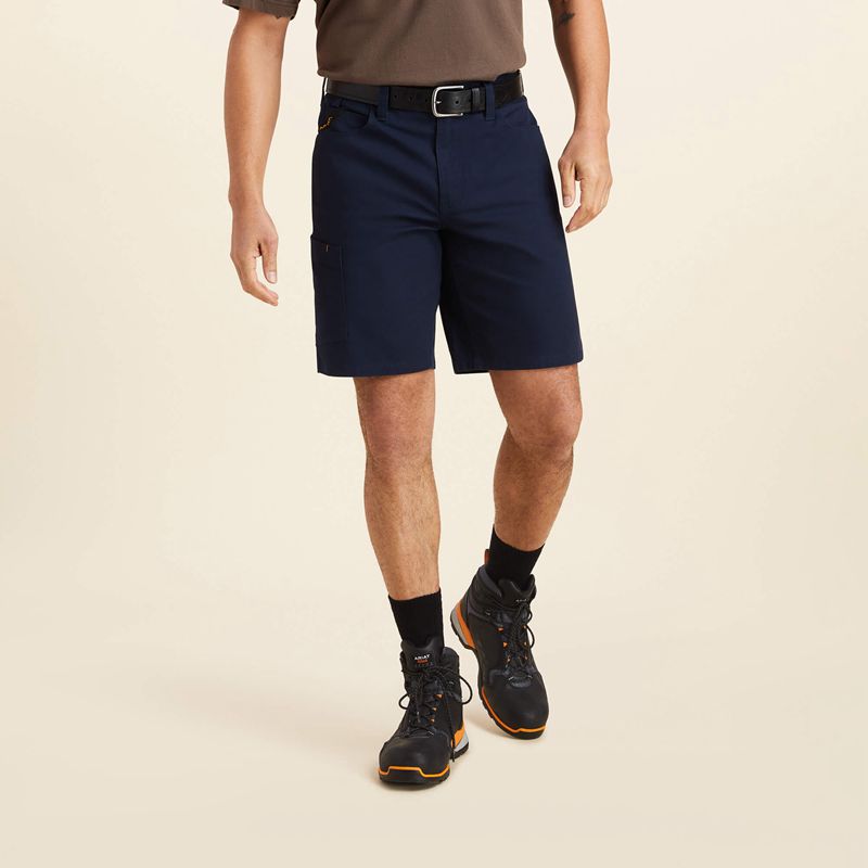 Ariat Rebar Durastretch Made Tough 10" Short Granatowe Polska | LABCDQ-470 - Kliknij obrazek, aby zamknąć