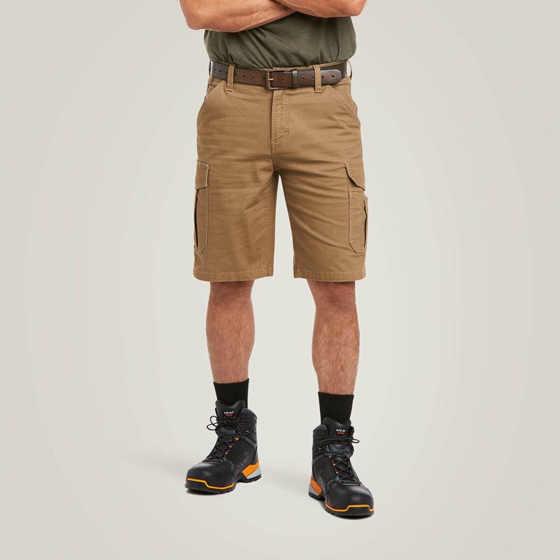 Ariat Rebar Durastretch Made Tough Cargo 11" Short Khaki Polska | XDAKGZ-460 - Kliknij obrazek, aby zamknąć