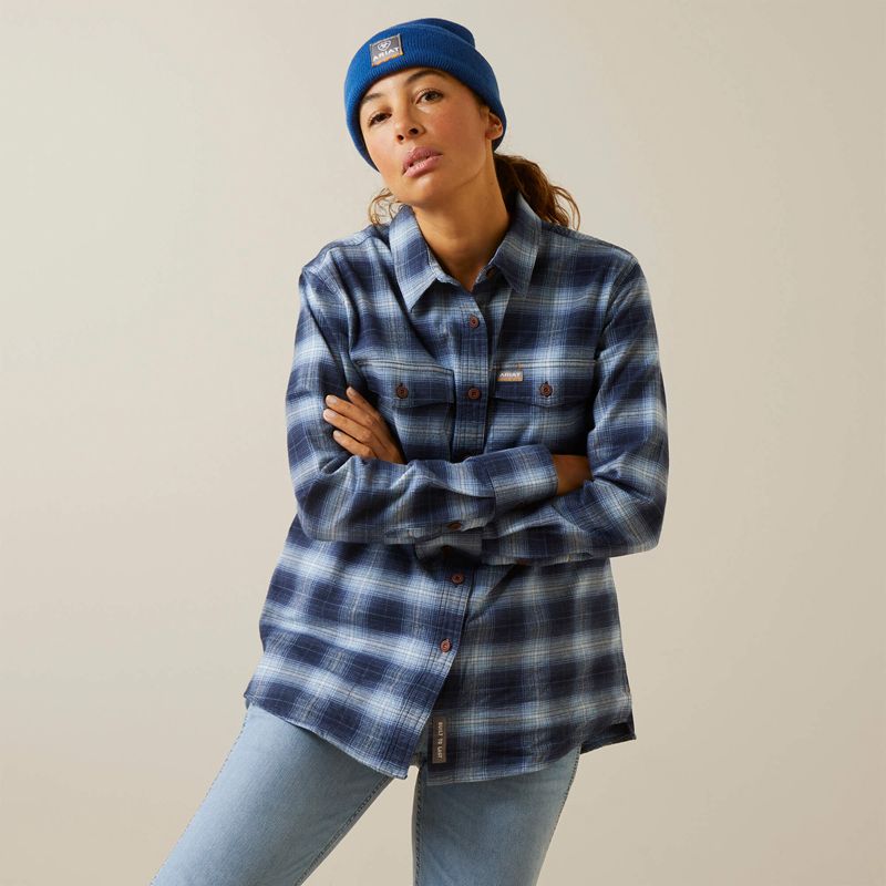 Ariat Rebar Flannel Durastretch Work Shirt Allure Plaid Polska | UHYVGA-469 - Kliknij obrazek, aby zamknąć