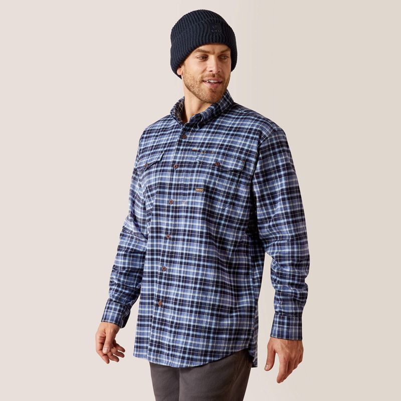 Ariat Rebar Flannel Durastretch Work Shirt Allure Plaid Polska | LJOPGI-043 - Kliknij obrazek, aby zamknąć