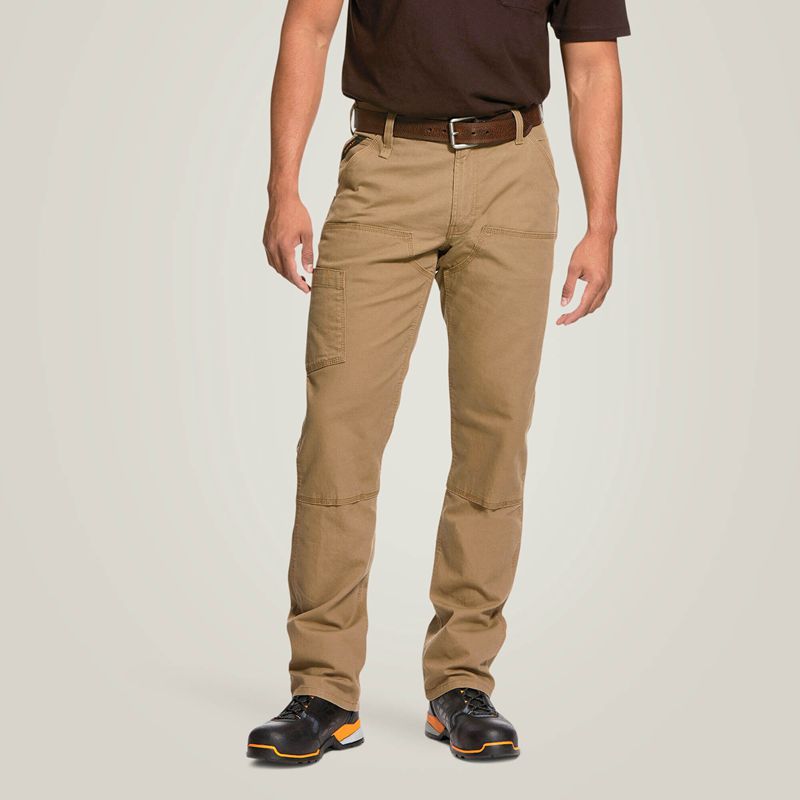 Ariat Rebar M4 Low Rise Durastretch Made Tough Double Front Stackable Straight Leg Pant Khaki Polska | MBJXVS-987 - Kliknij obrazek, aby zamknąć