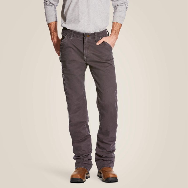 Ariat Rebar M4 Relaxed Durastretch Washed Twill Dungaree Boot Cut Pant Szare Polska | RAONDQ-814 - Kliknij obrazek, aby zamknąć