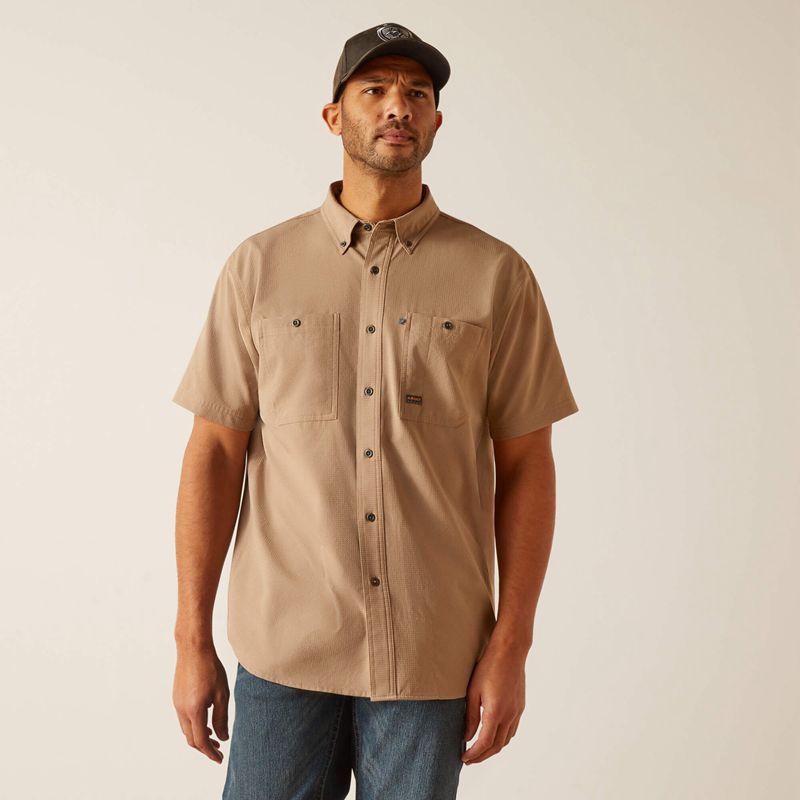 Ariat Rebar Made Tough 360 Airflow Work Shirt Khaki Polska | HYDCGT-483 - Kliknij obrazek, aby zamknąć