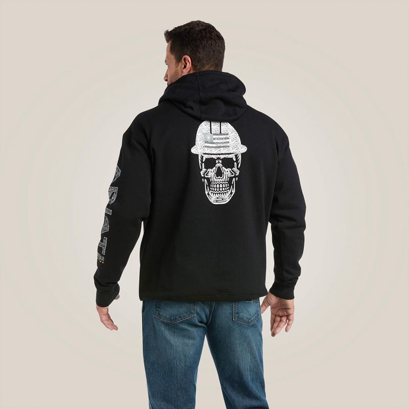 Ariat Rebar Roughneck Pullover Hoodie Czarne Polska | AQXRZT-623 - Kliknij obrazek, aby zamknąć