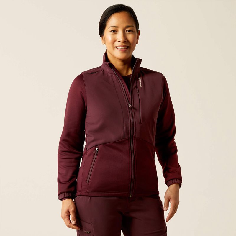 Ariat Sina Fleece Scrub Jacket Winetasting Polska | ETANDC-864 - Kliknij obrazek, aby zamknąć