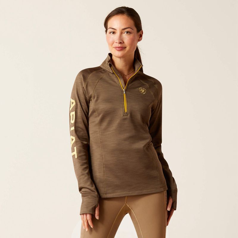 Ariat Tek Team 1/2 Zip Sweatshirt Canteen Polska | WUZSFY-687 - Kliknij obrazek, aby zamknąć