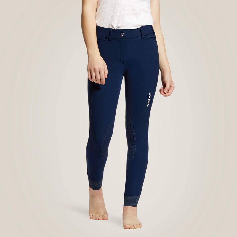 Ariat Tri Factor Grip Knee Patch Breech Granatowe Polska | FELDRM-148 - Kliknij obrazek, aby zamknąć