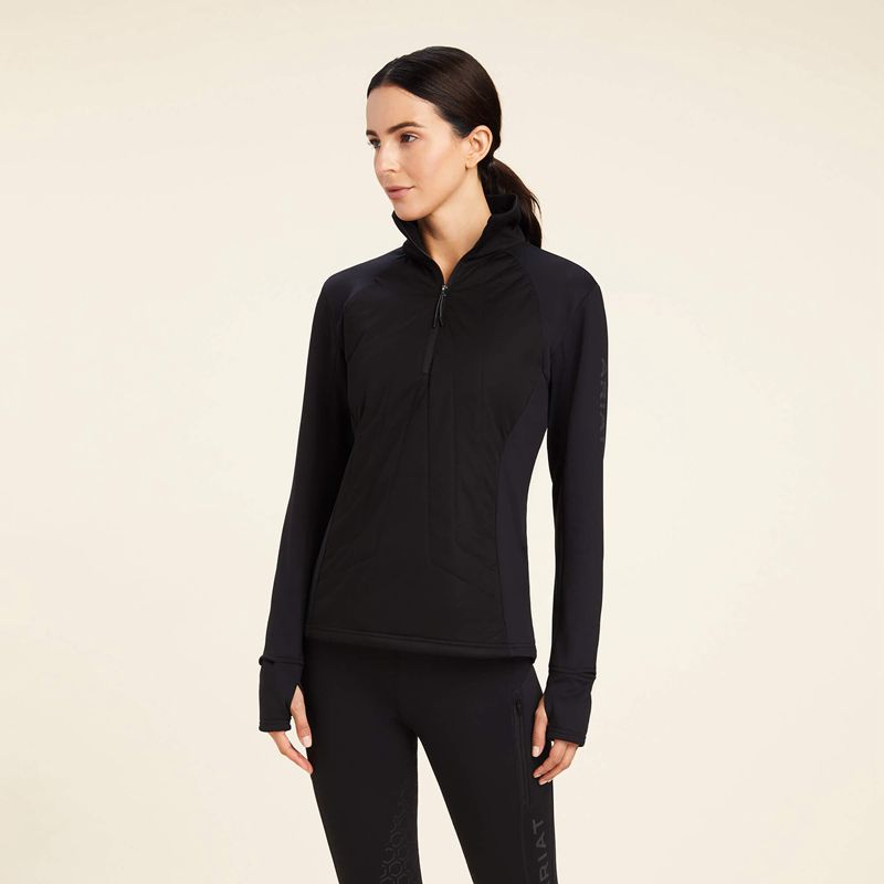 Ariat Venture 1/2 Zip Sweatshirt Czarne Polska | MSUHTQ-310 - Kliknij obrazek, aby zamknąć