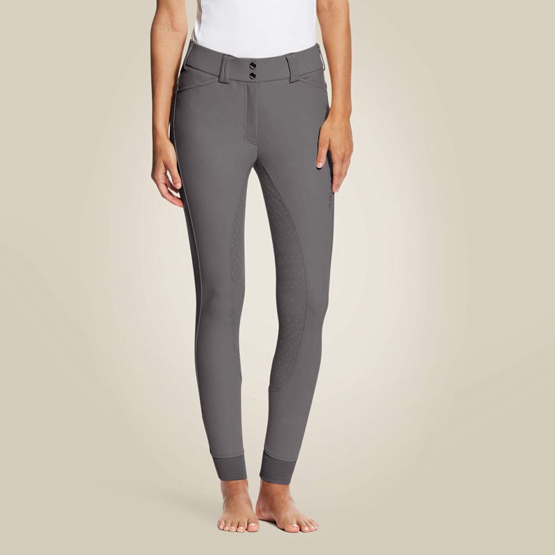 Ariat Wms Tri Factor Grip Full Seat Breech Szare Polska | KOUFSD-792 - Kliknij obrazek, aby zamknąć