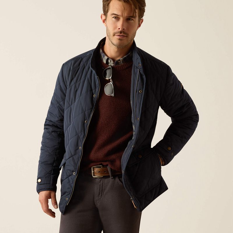 Ariat Woodside Jacket Granatowe Polska | LYZEJP-481 - Kliknij obrazek, aby zamknąć