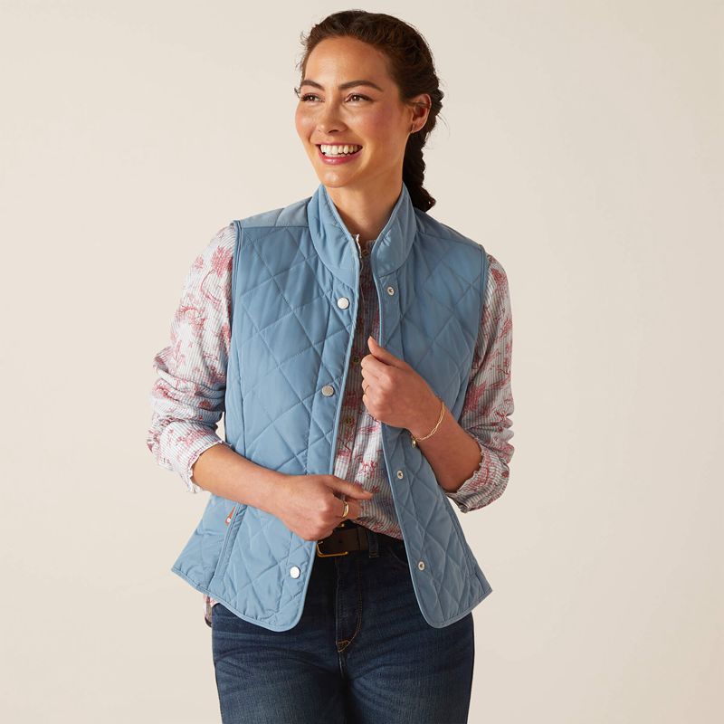 Ariat Woodside Vest Niebieskie Polska | KSPOBR-690 - Kliknij obrazek, aby zamknąć
